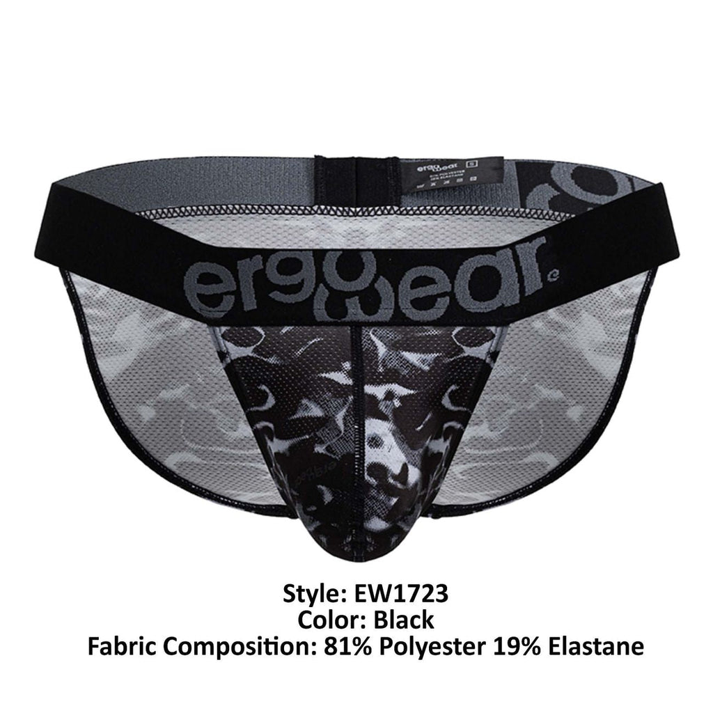 ErgoWear Men's Underwear EW1723 MAX SE CAMO Bikini Color Black