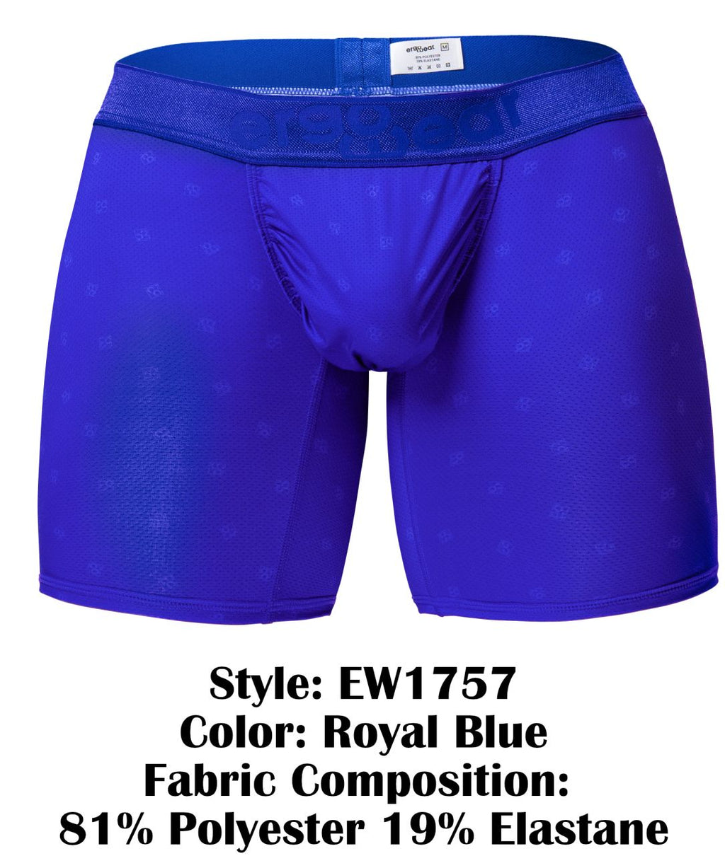 ErgoWear Men's Underwear EW1757 FEEL SE Boxer Briefs Color Royal Blue