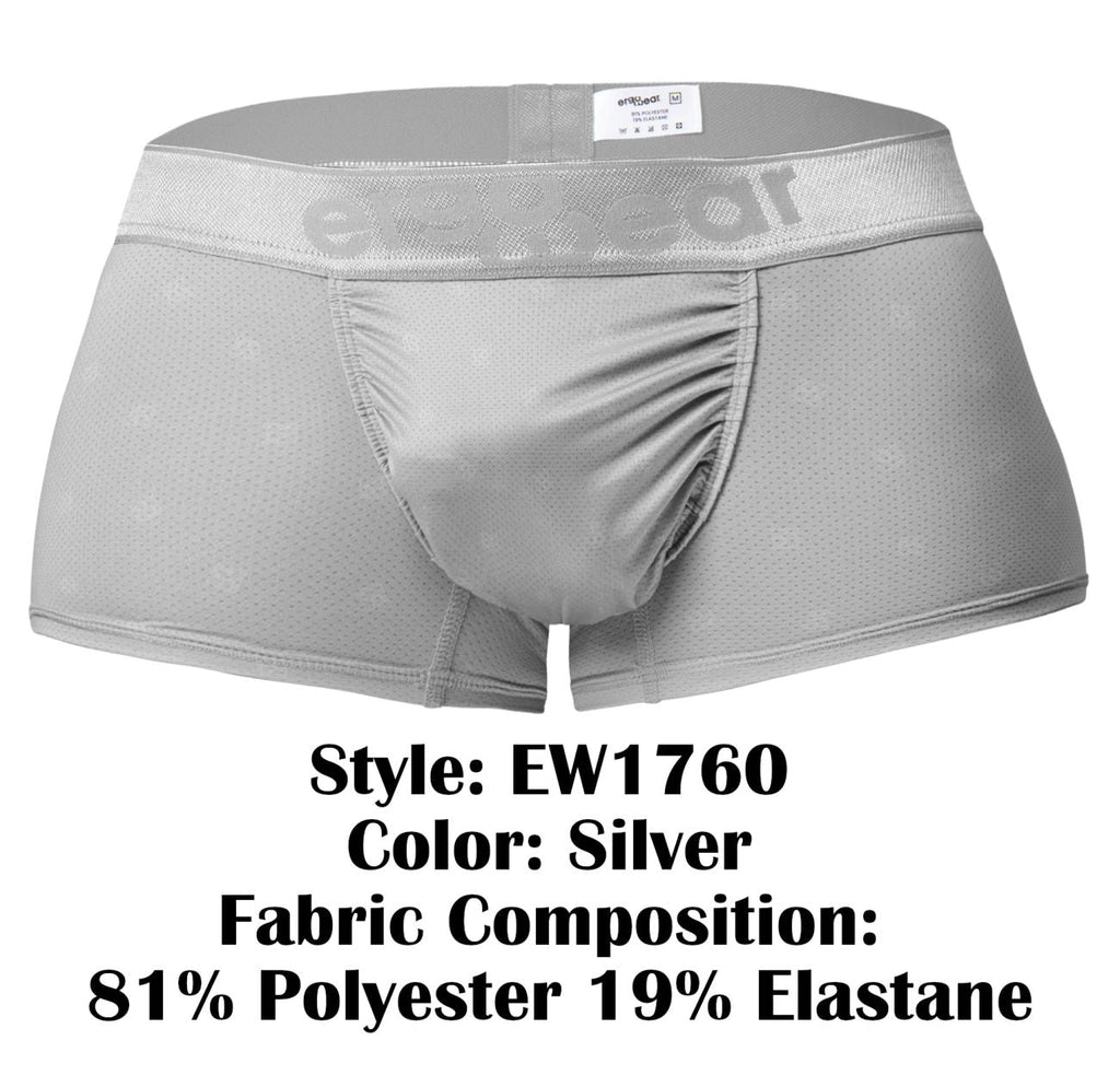 ErgoWear Men's Underwear EW1760 FEEL SE Trunks Color Silver