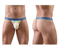 ErgoWear Men's Underwear EW1768 SLK SE G-String Color Vanilla-Birds