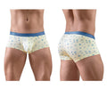 ErgoWear Men's Underwear EW1770 SLK SE Trunks Color Vanilla-Birds