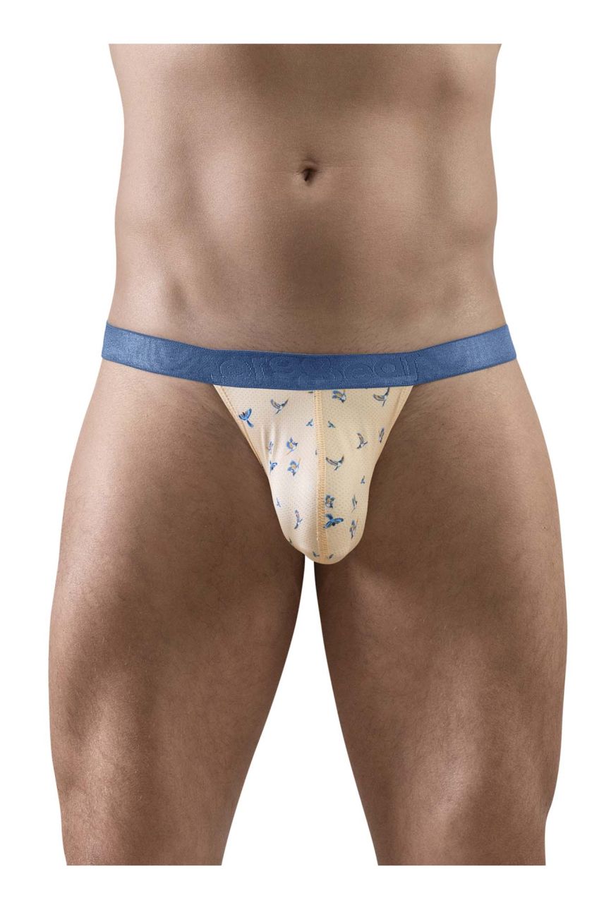 ErgoWear Men's Underwear EW1772 SLK SE G-String Color Peach-Birds