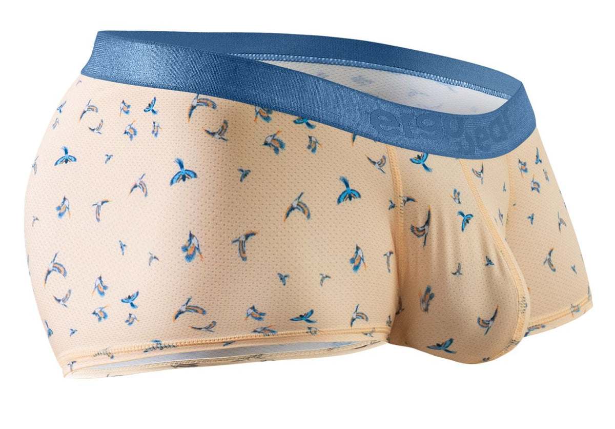 ErgoWear Men's Underwear EW1774 SLK SE Trunks Color Peach-Birds