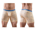 ErgoWear Men's Underwear EW1775 SLK SE Boxer Briefs Color Peach-Birds