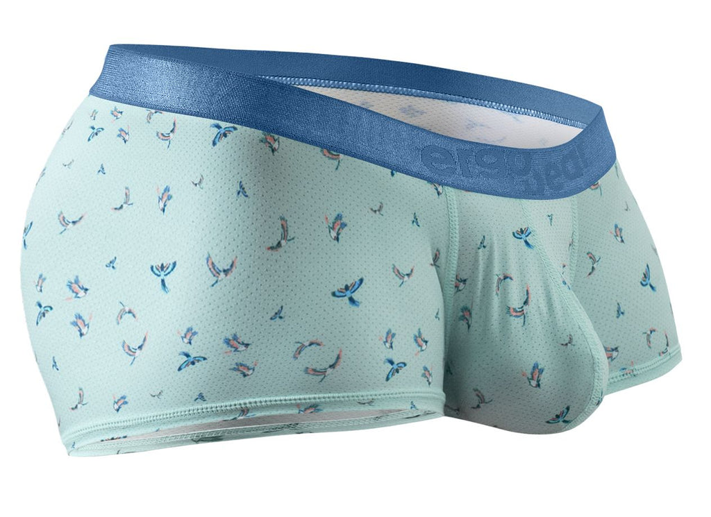 ErgoWear Men's Underwear EW1778 SLK SE Trunks Color Frost-Birds