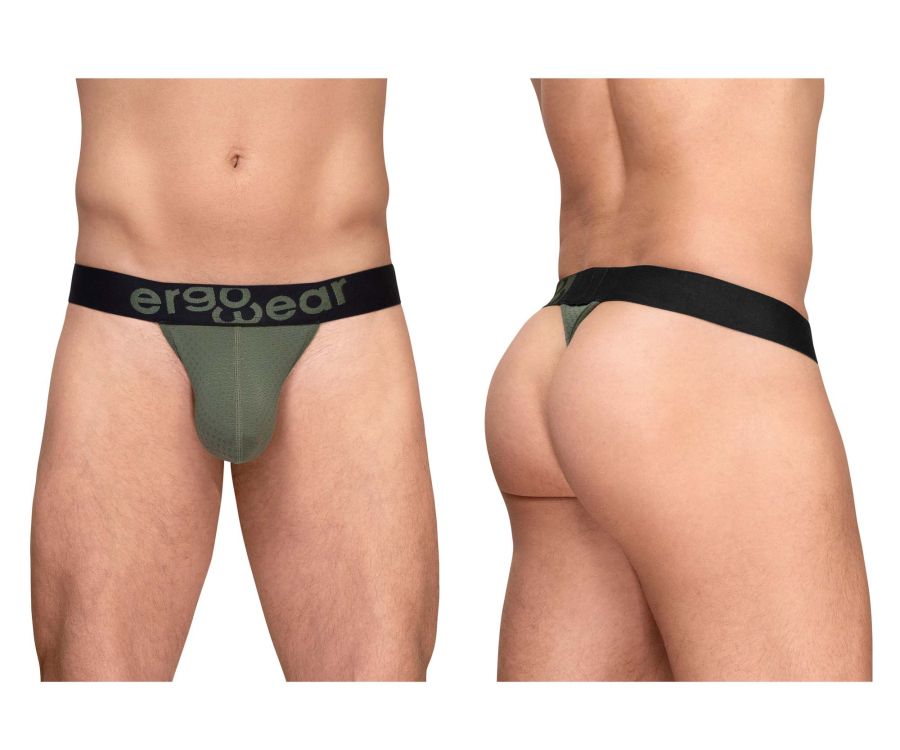 ErgoWear Men's Underwear EW1785 MAX FLOW G-String Color Dark Green