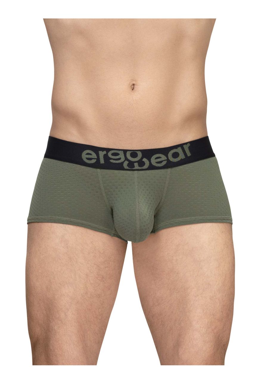 ErgoWear Men's Underwear EW1787 MAX FLOW Trunks Color Dark Green