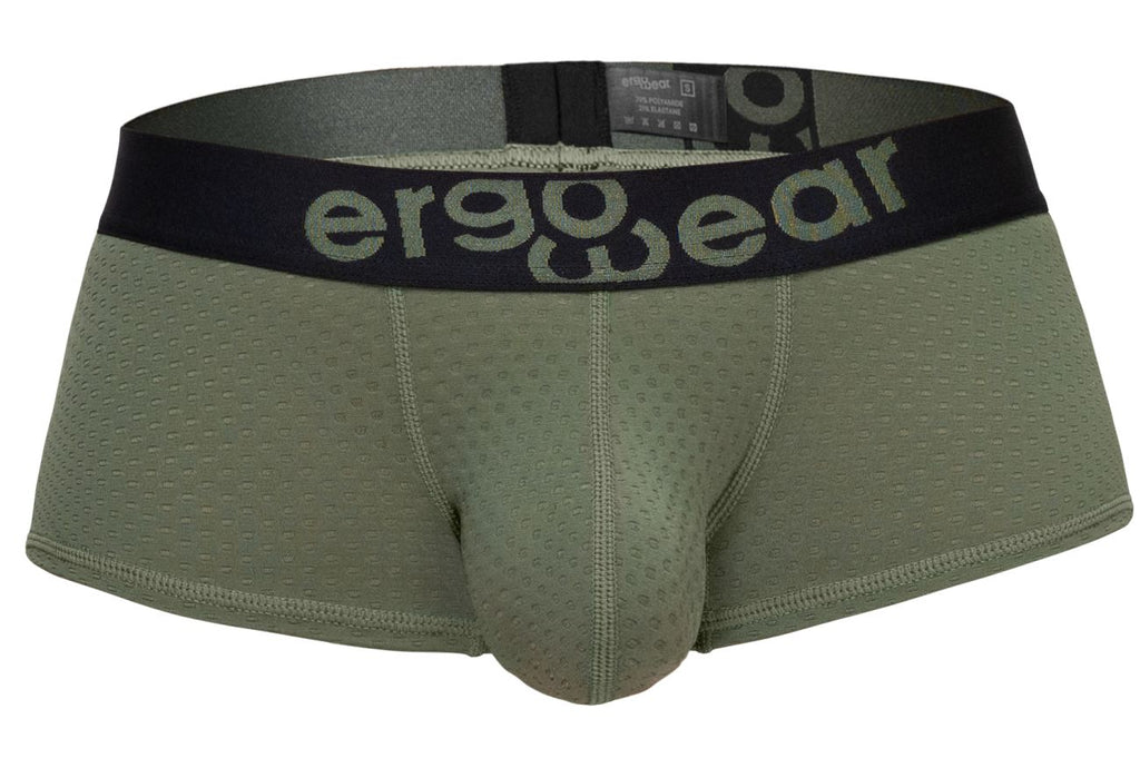 ErgoWear Men's Underwear EW1787 MAX FLOW Trunks Color Dark Green