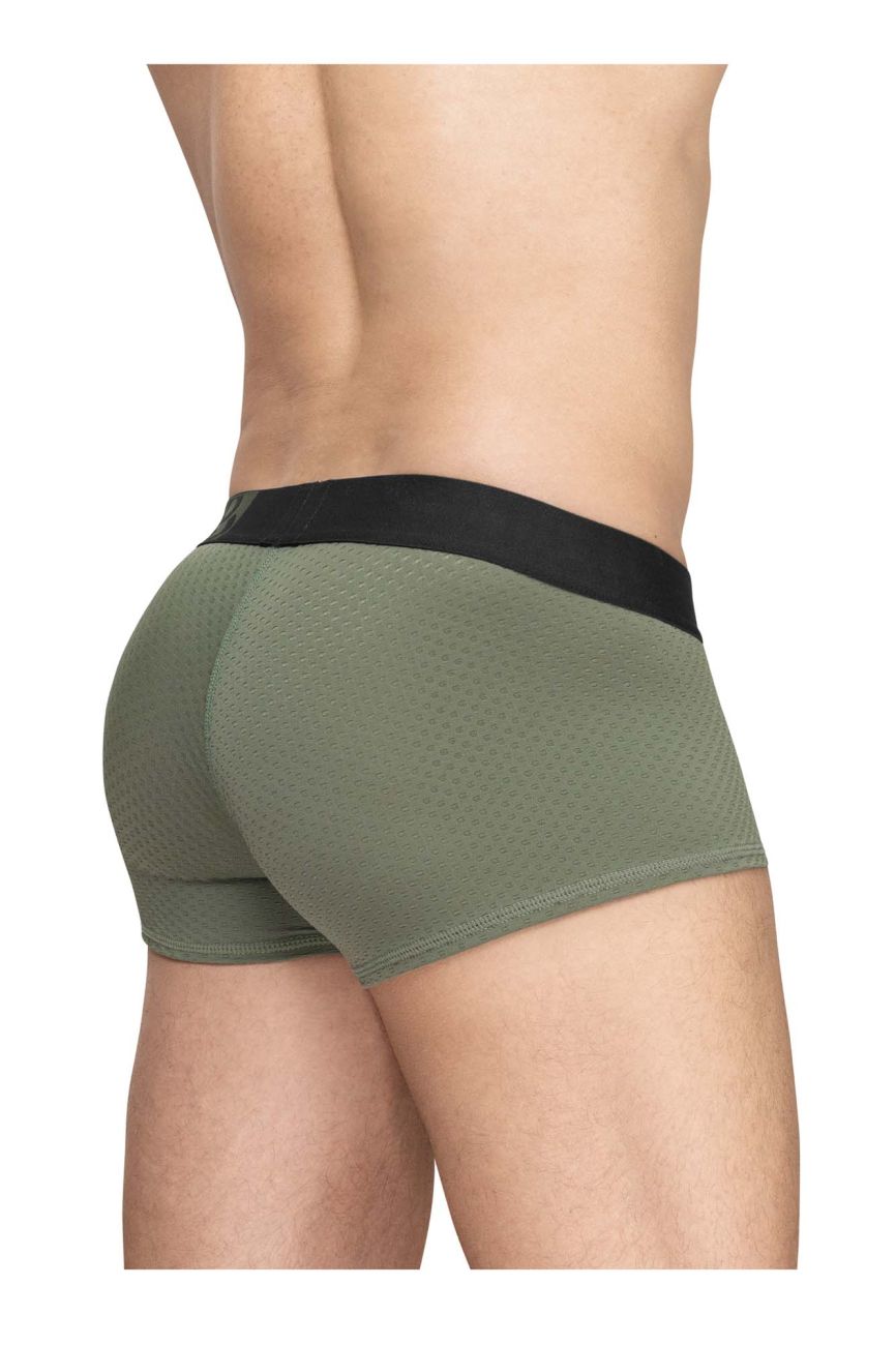 ErgoWear Men's Underwear EW1787 MAX FLOW Trunks Color Dark Green