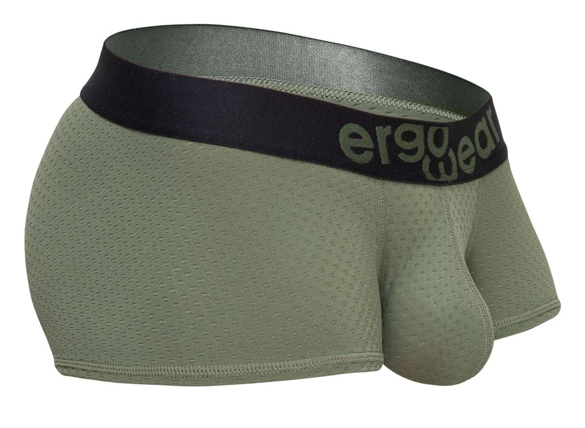 ErgoWear Men's Underwear EW1787 MAX FLOW Trunks Color Dark Green
