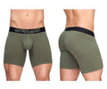 ErgoWear Men's Underwear EW1788 MAX FLOW Boxer Briefs Color Dark Green