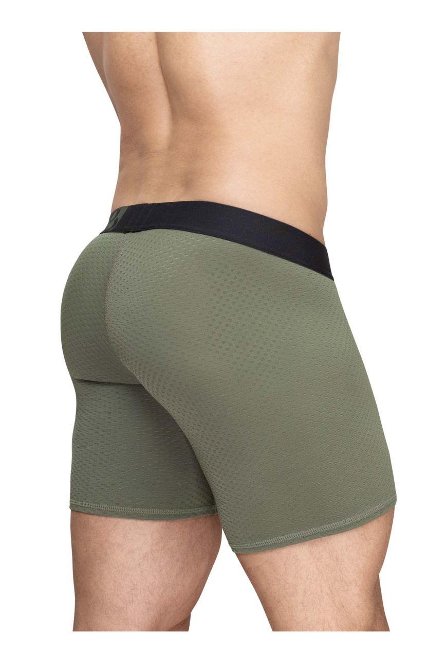 ErgoWear Men's Underwear EW1788 MAX FLOW Boxer Briefs Color Dark Green