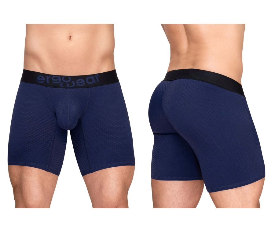 ErgoWear Men's Underwear EW1792 MAX FLOW Boxer Briefs Color Dark Blue