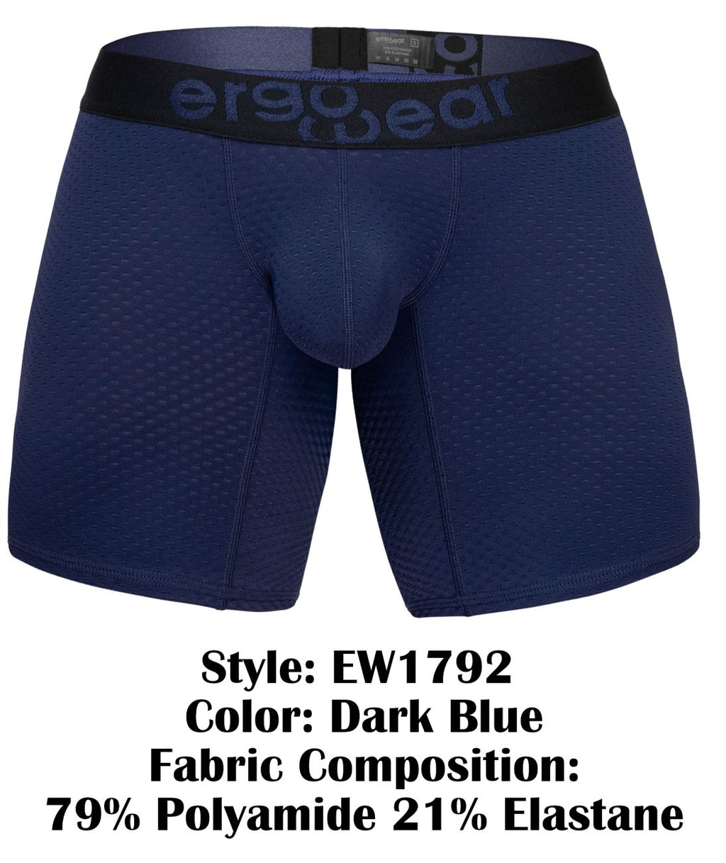 ErgoWear Men's Underwear EW1792 MAX FLOW Boxer Briefs Color Dark Blue