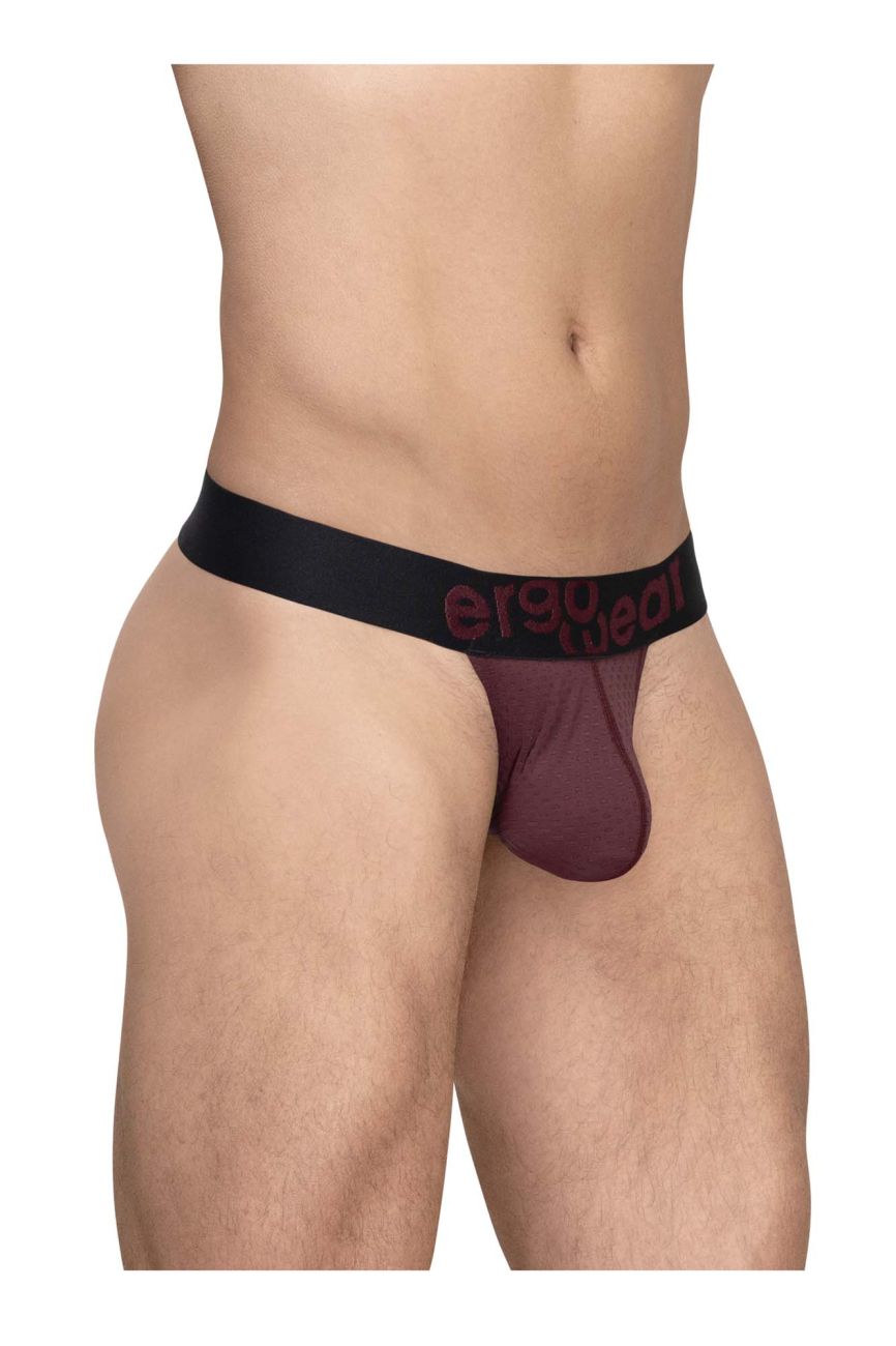 ErgoWear Men's Underwear EW1793 MAX FLOW G-String Color Burgundy