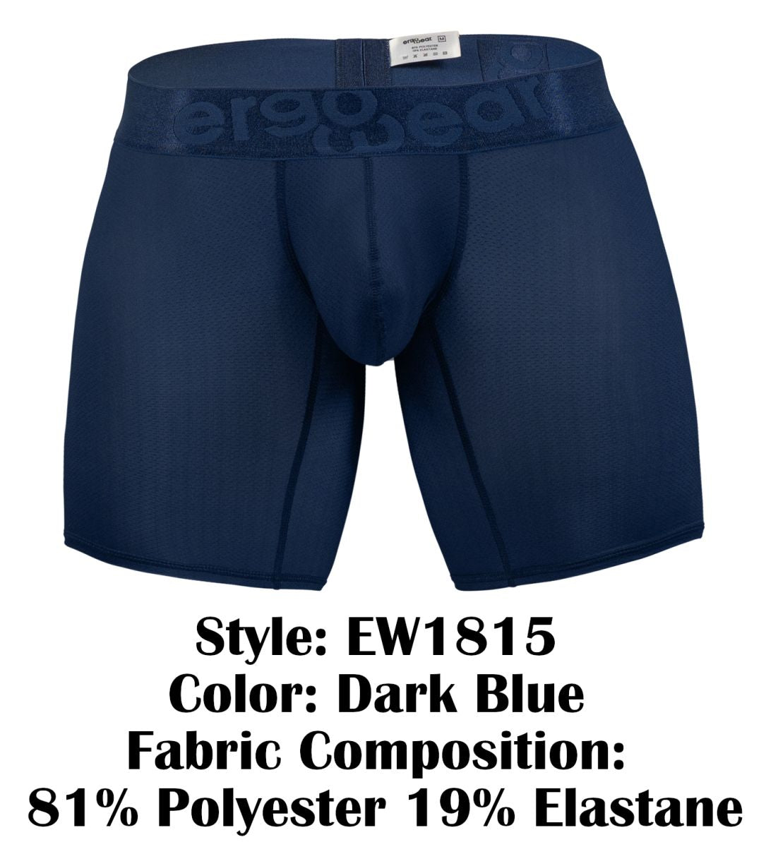 ErgoWear Men's Underwear EW1815 MAX BOLD SE Boxer Briefs Color Dark Blue