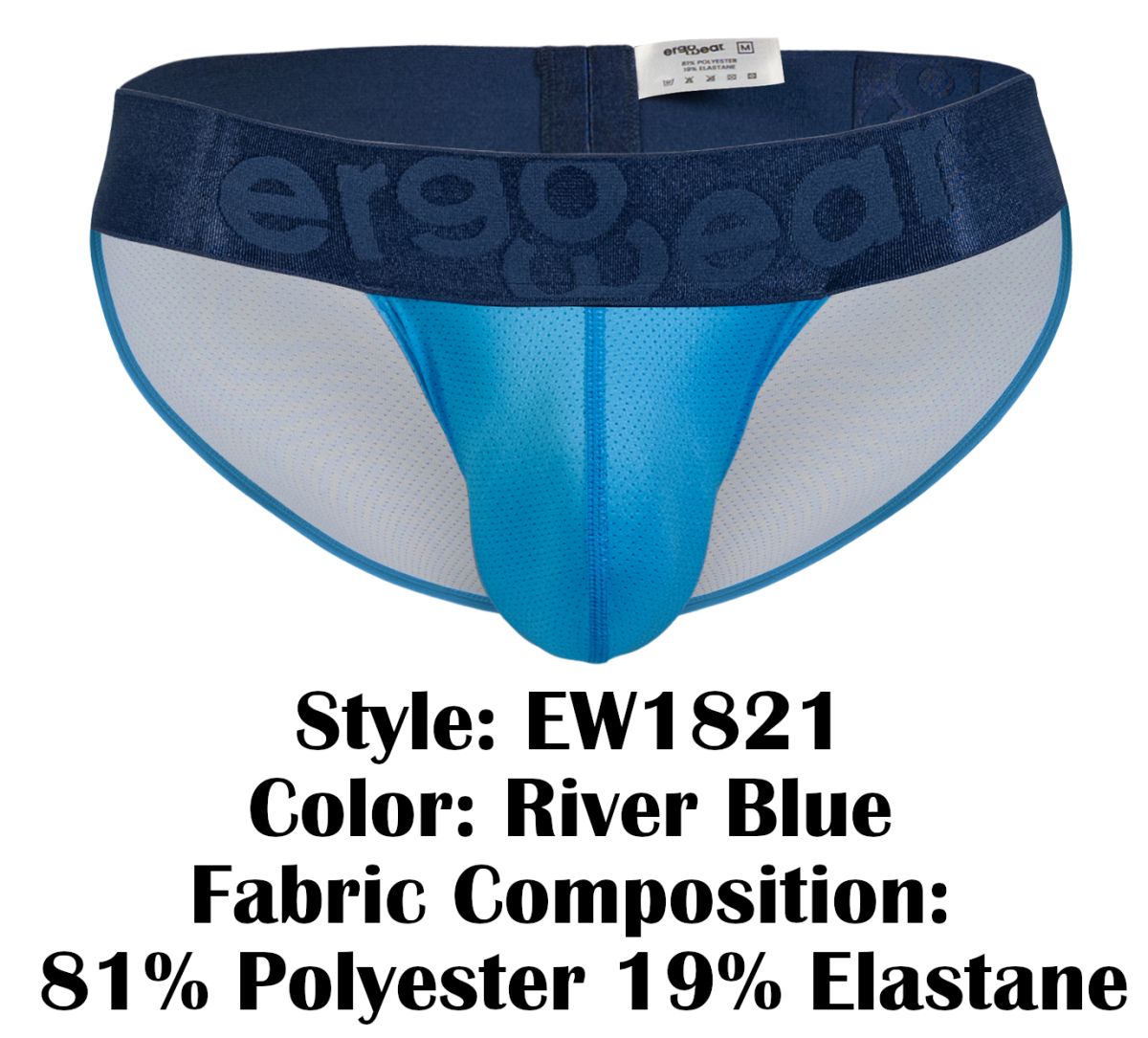 ErgoWear Men's Underwear EW1821 MAX BOLD SE Bikini Color River Blue