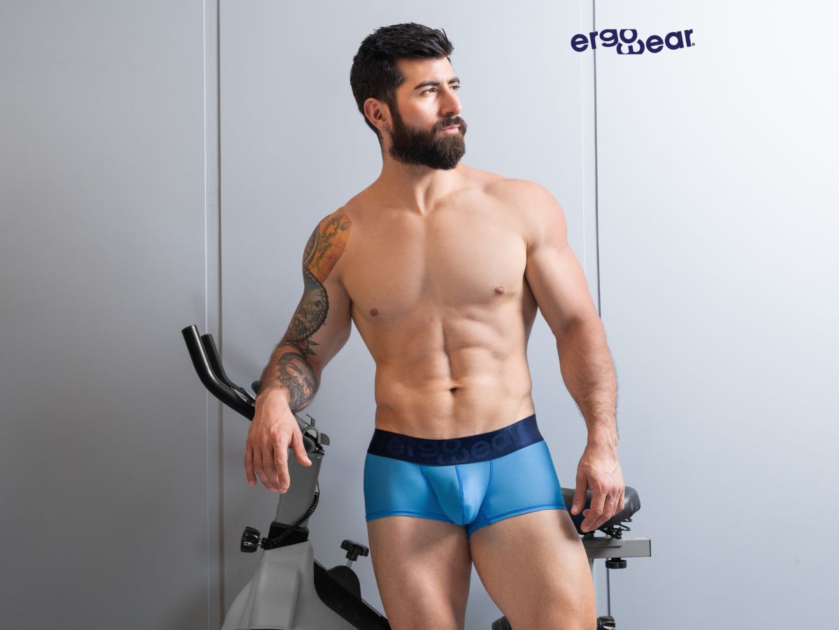 ErgoWear Men's Underwear EW1822 MAX BOLD SE Trunks Color River Blue