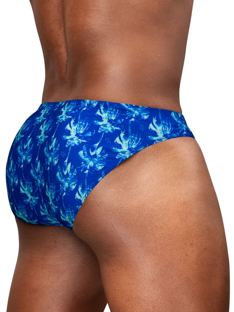 ErgoWear Men's active and swimwear EW1826 FEEL SW Swim Bikini Color Royal Blue-Palms