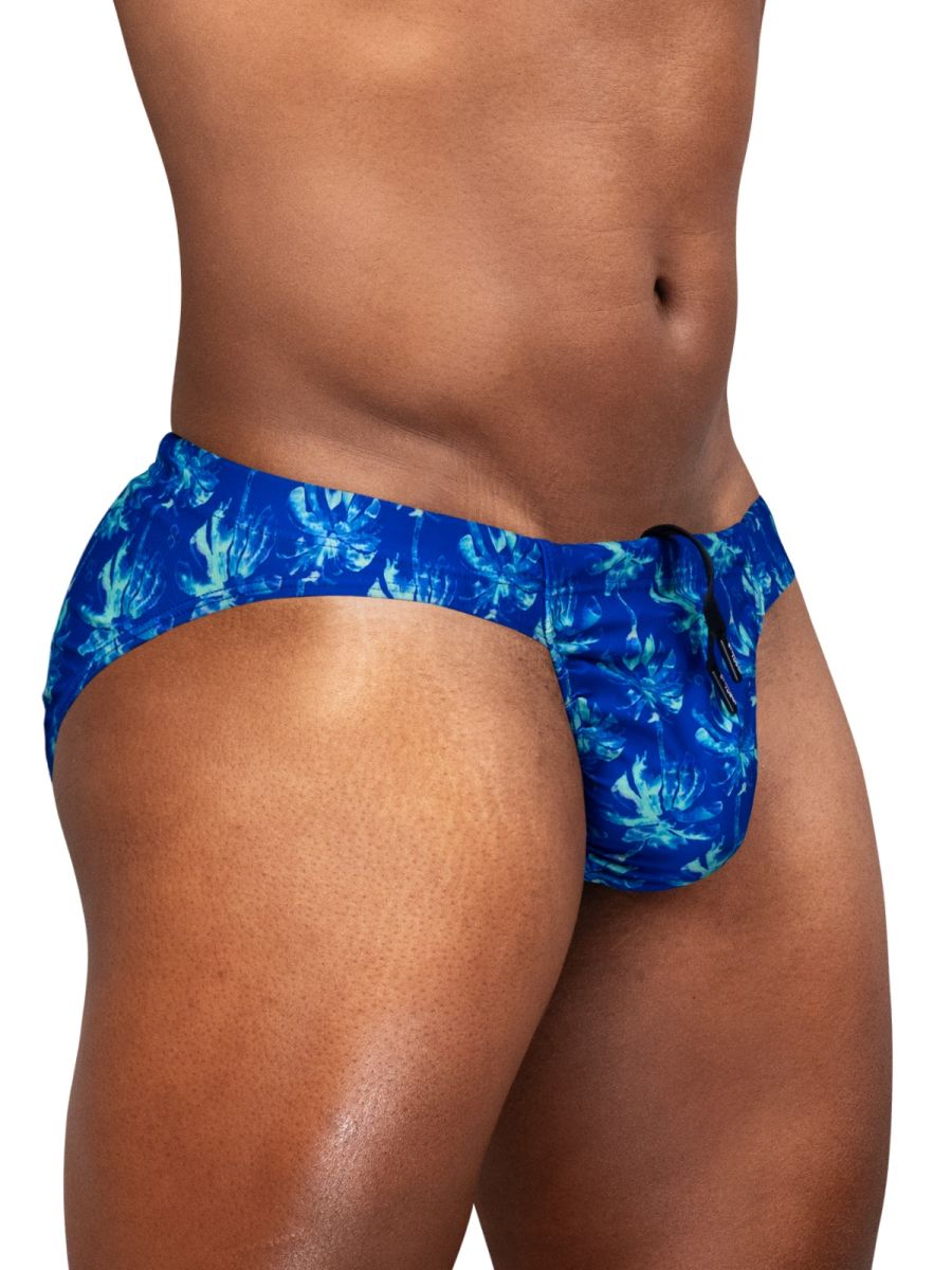 ErgoWear Men's active and swimwear EW1826 FEEL SW Swim Bikini Color Royal Blue-Palms