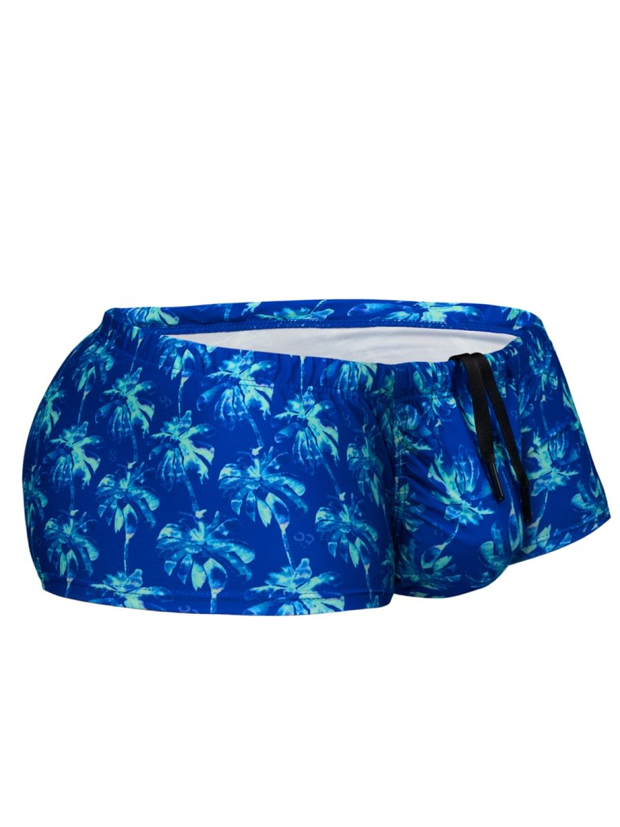 ErgoWear Men's active and swimwear EW1827 FEEL SW Swim Trunks Color Royal Blue-Palms