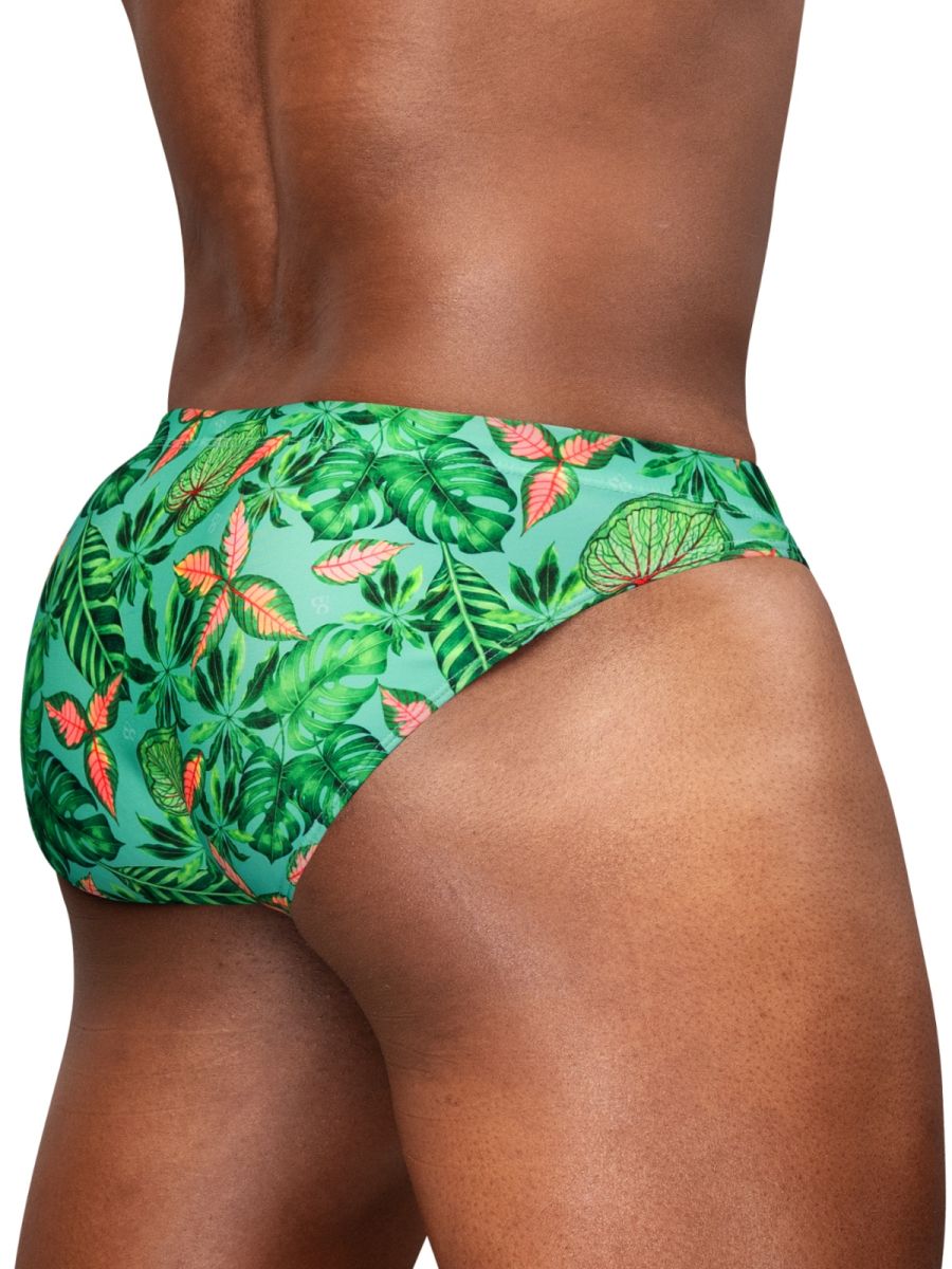 ErgoWear Men's active and swimwear EW1828 FEEL SW Swim Bikini Color Aqua-Leaves