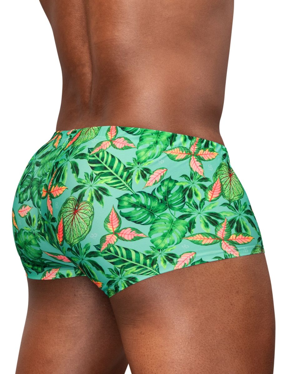 ErgoWear Men's active and swimwear EW1829 FEEL SW Swim Trunks Color Aqua-Leaves