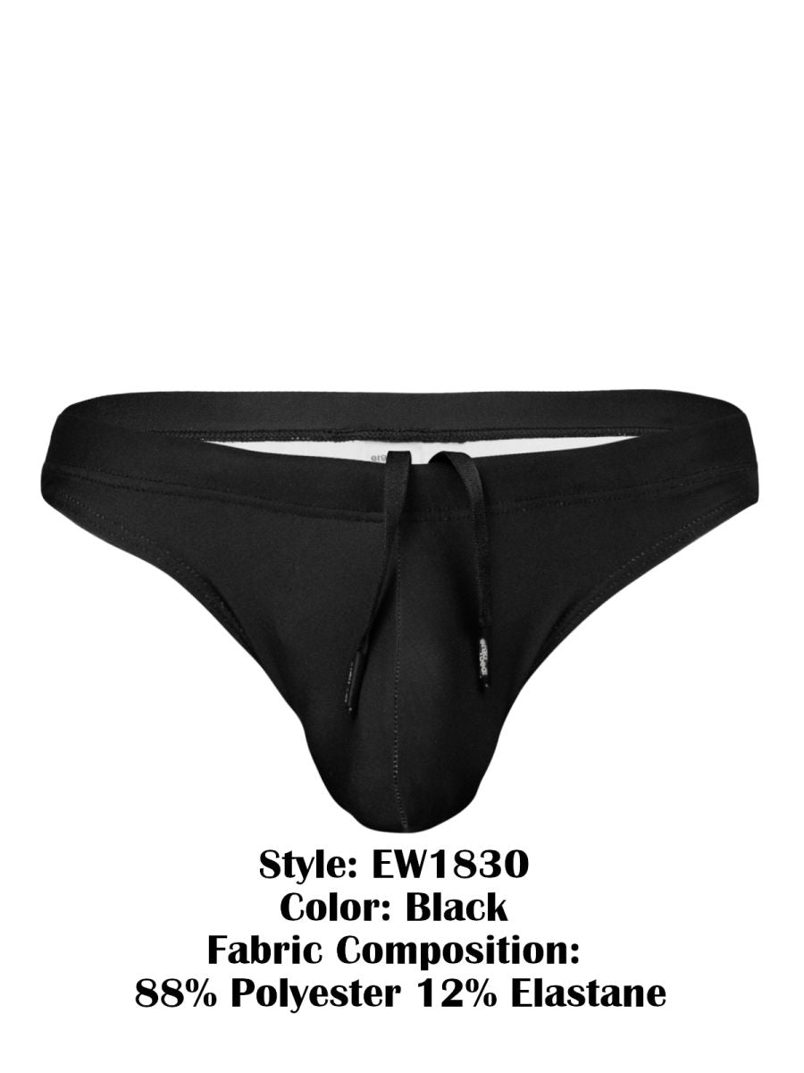 ErgoWear Men's active and swimwear EW1830 X4D SW Swim Thongs Color Black