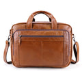 Full Grain Leather Briefcase, 15 Inches Laptop Bag,  Leather Messenger Bag, Natural Leather Shoulder Bag