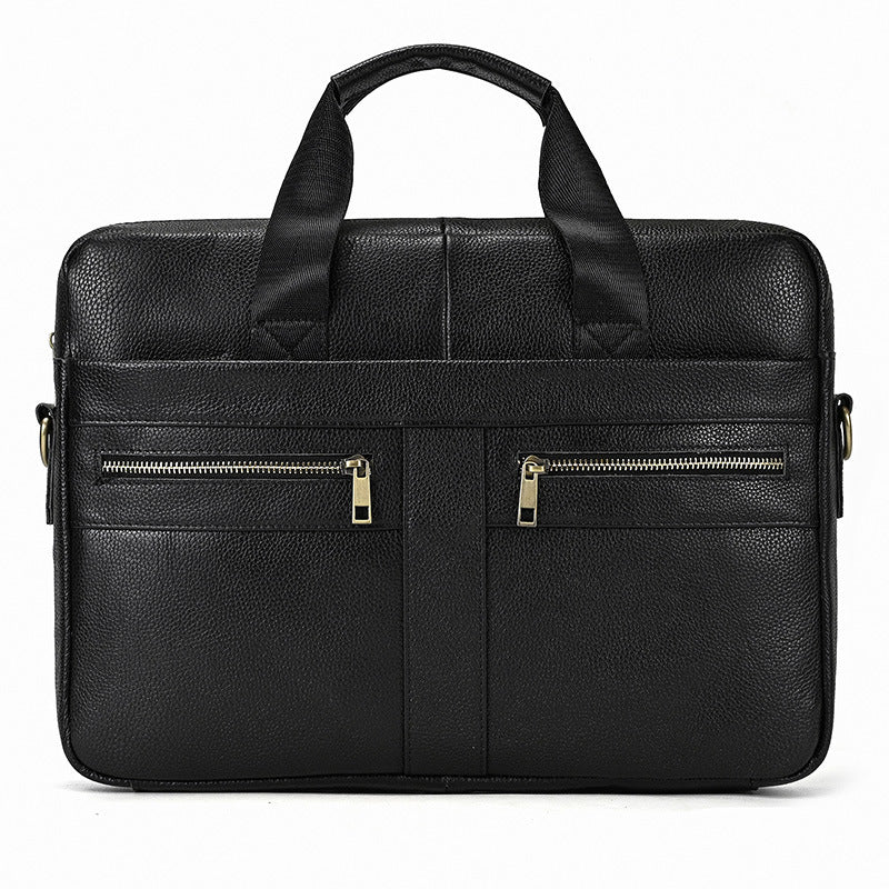 Full Grain Leather Briefcase Men's Messenger Bag Vintage 15" Leather Laptop Computer Bag Gift for Him