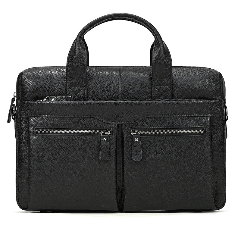 Full Grain Leather Briefcase Men's Messenger Bag Vintage 15" Leather Laptop Computer Bag Gift for Him