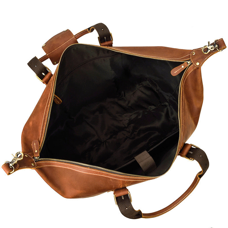 Full Grain Leather Duffle Bag Handmade Leather Weekender Bag Leather Holdall Overnight Bag For Men Gift For Him