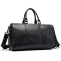 Full Grain Leather Duffle Bag With Shoes Compartment Casual Leather Travel Bag Mens Leather Weekender Bag