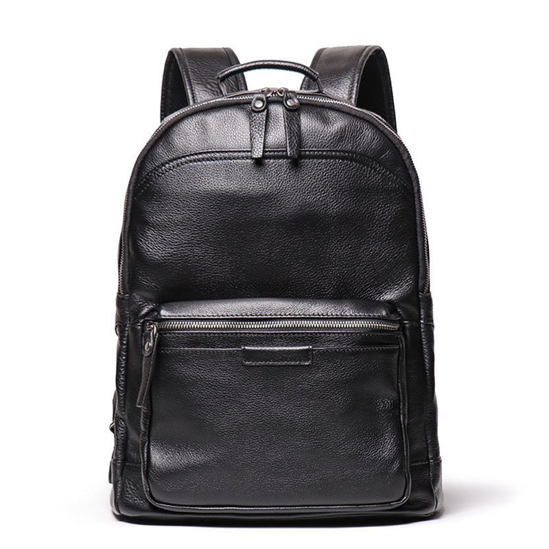 Full Grain Leather Men Backpack Handmade Leather Laptop Backpack Travel Backpack 88120