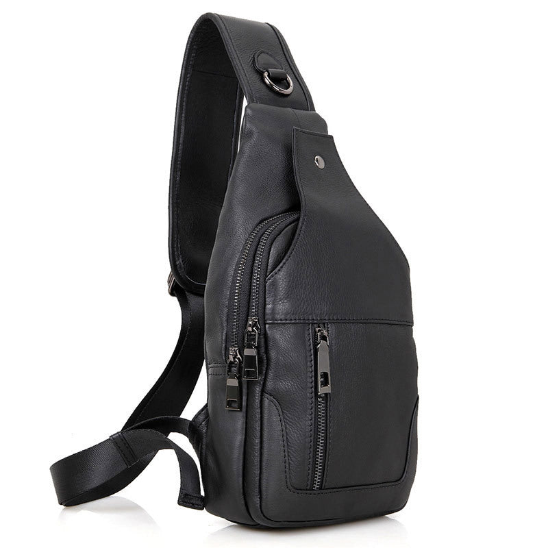 Full Grain Leather Sling Bag Mens Leather Chest Pack Stylish Leather Chest Bag JMD4004
