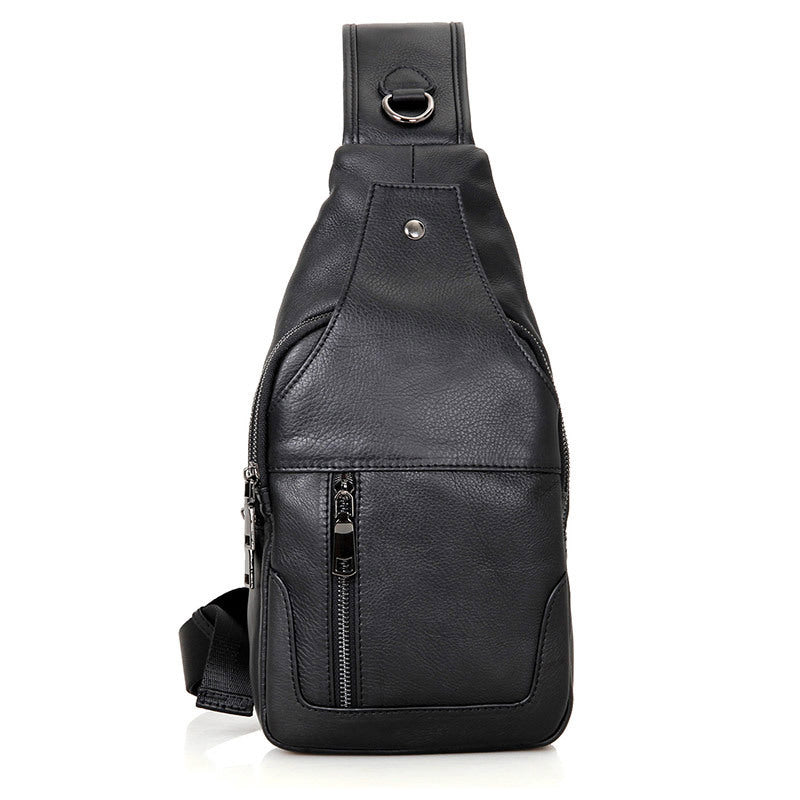 Full Grain Leather Sling Bag Mens Leather Chest Pack Stylish Leather Chest Bag JMD4004