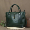 Full Grain Leather Tote Work Tote Bag Shopping Bag With Zipper Handmade Tote Bag For Women Leather Handbag