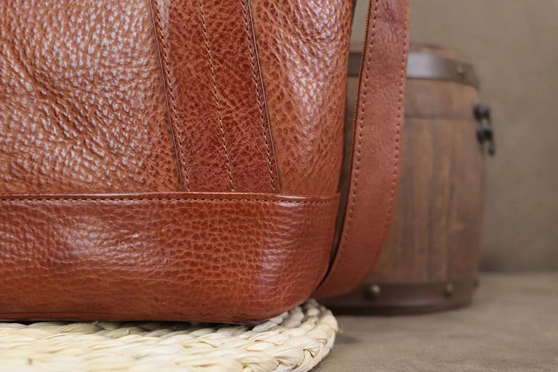 Full Grain Leather Tote Work Tote Bag Shopping Bag With Zipper Handmade Tote Bag For Women Leather Handbag
