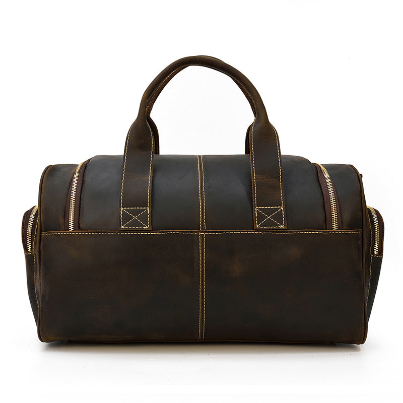 Full Grain Leather Travel Bag Handmade Leather Duffle Bag Mens Overnight Bag Weekender Bag