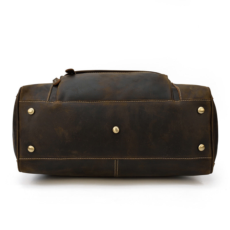 Full Grain Leather Travel Bag Handmade Leather Duffle Bag Mens Overnight Bag Weekender Bag