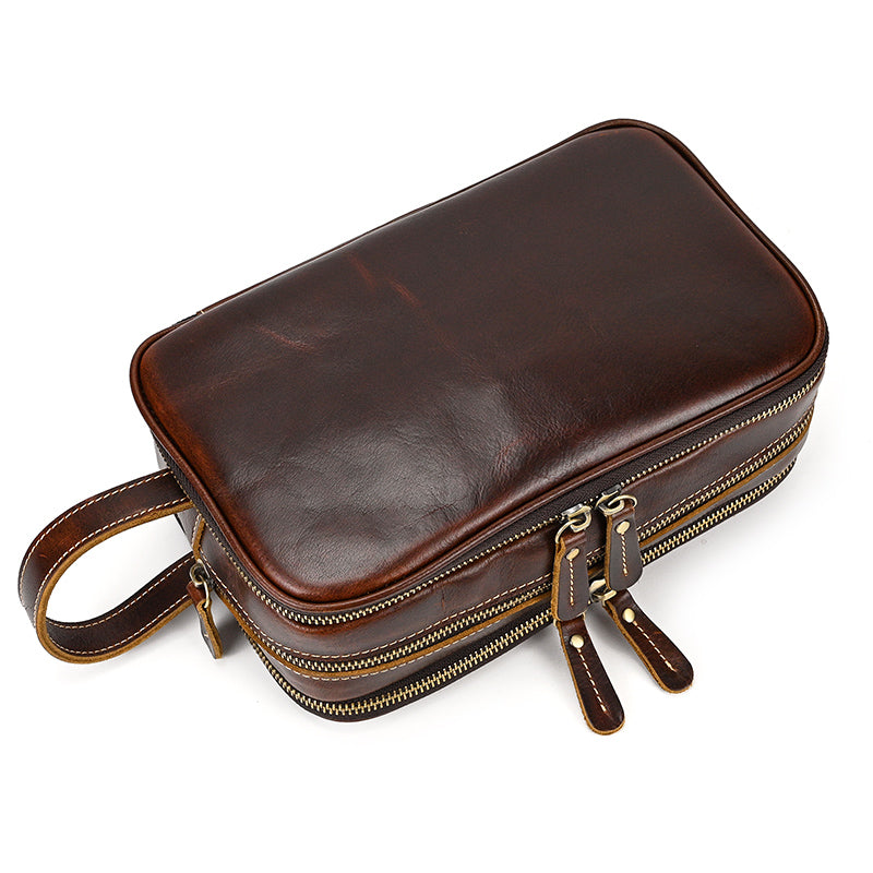 Groomsmen Gift Personalized Leather Toiletry Bag Waterproof Leather Dopp Kit Men's Shaving Kit, Groomsmen Proposal