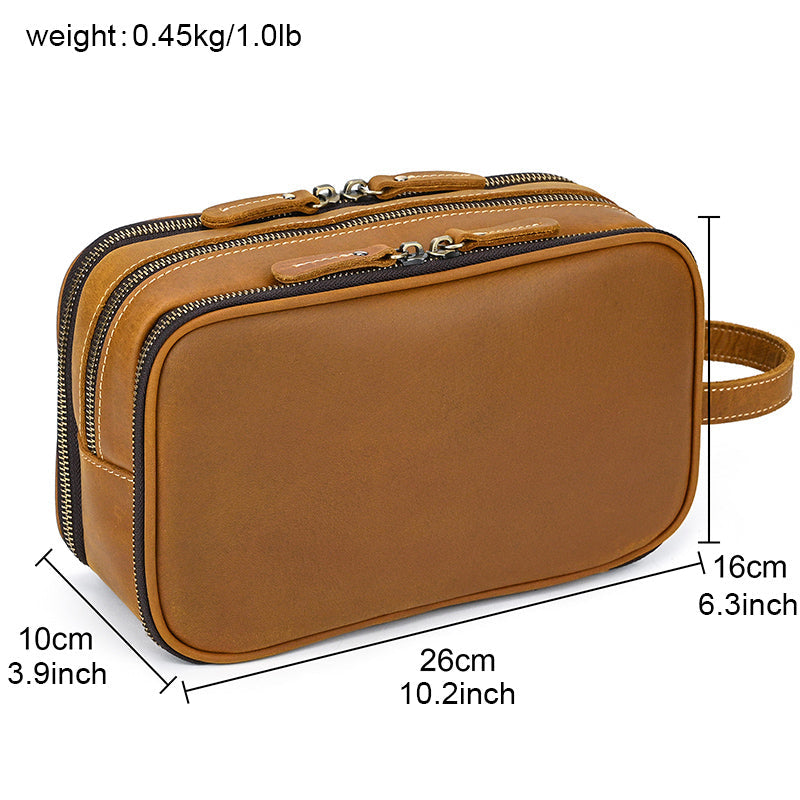 Groomsmen Gift Personalized Leather Toiletry Bag Waterproof Leather Dopp Kit Men's Shaving Kit, Groomsmen Proposal