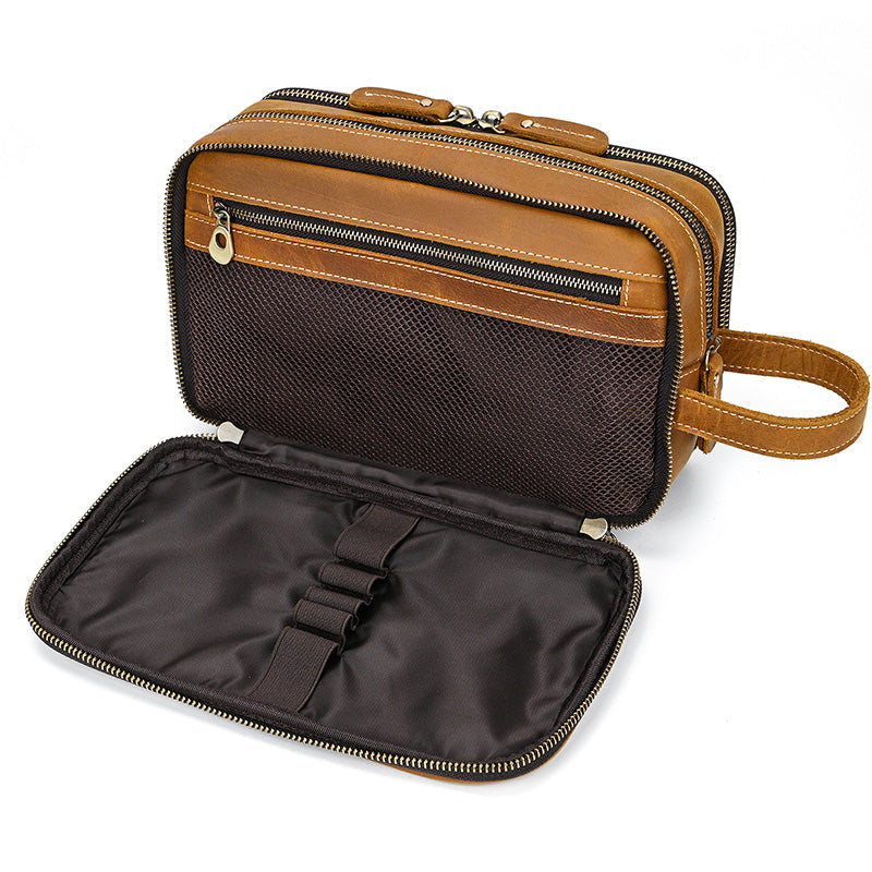 Groomsmen Gift Personalized Leather Toiletry Bag Waterproof Leather Dopp Kit Men's Shaving Kit, Groomsmen Proposal