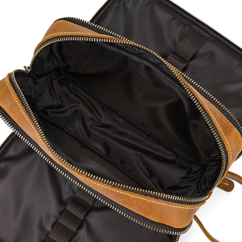 Groomsmen Gift Personalized Leather Toiletry Bag Waterproof Leather Dopp Kit Men's Shaving Kit, Groomsmen Proposal