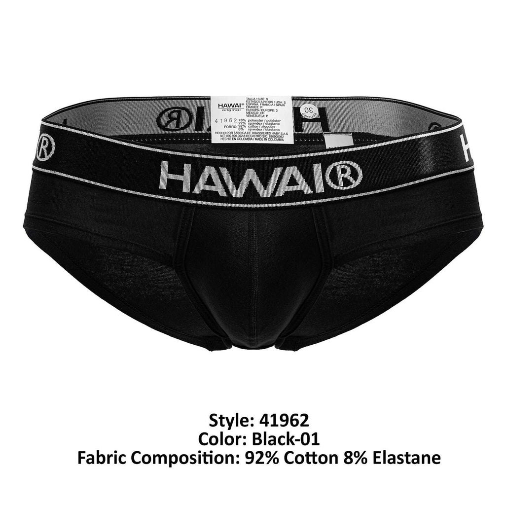 HAWAIR Men's Underwear 41962 Cotton blend Briefs Color Black-01