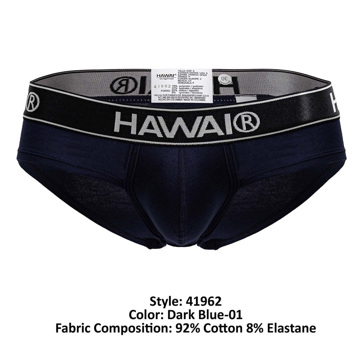 HAWAIR Men's Underwear 41962 Cotton blend Briefs Color Dark Blue-01