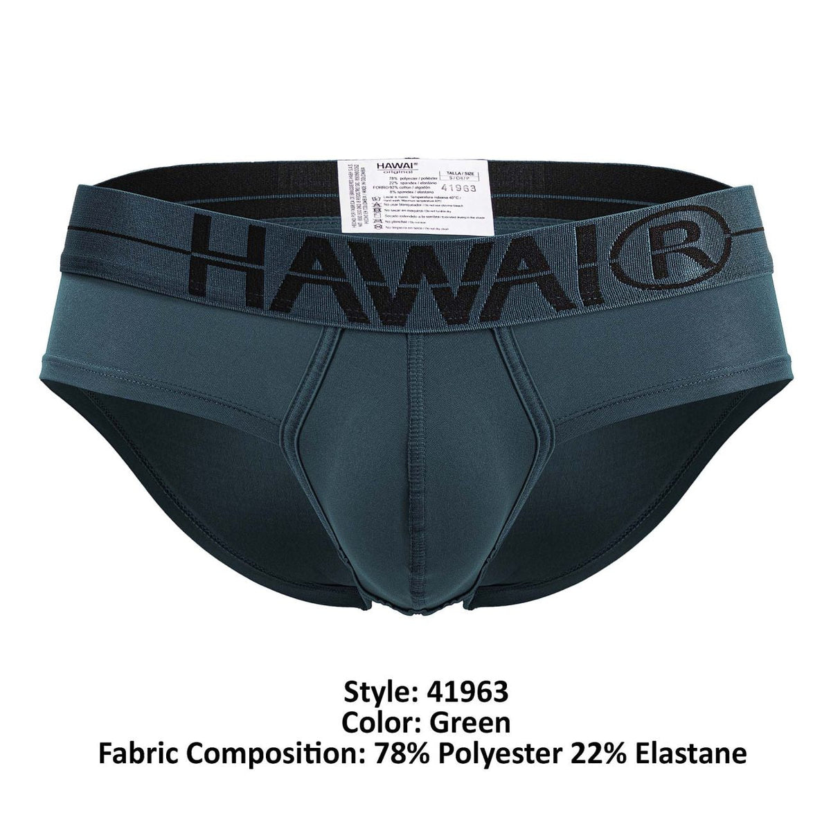 HAWAIR Men's Underwear 41963 Microfiber Briefs Color Green