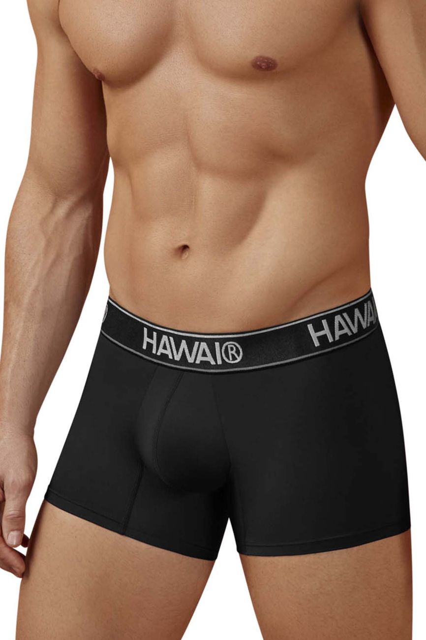 HAWAIR Men's Underwear 41977 Microfiber Trunks Color Black-01