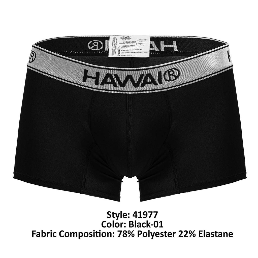 HAWAIR Men's Underwear 41977 Microfiber Trunks Color Black-01