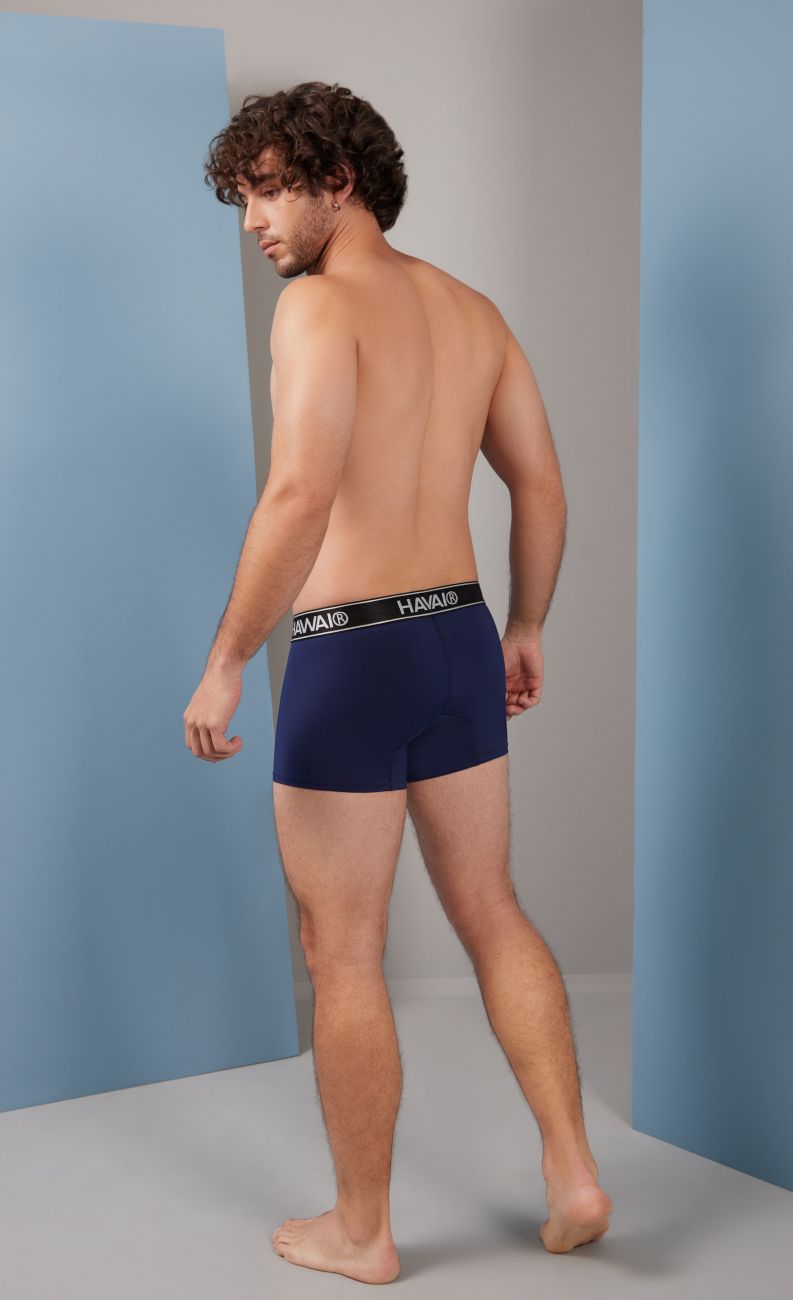 HAWAIR Men's Underwear 41977 Microfiber Trunks Color Dark Blue-01